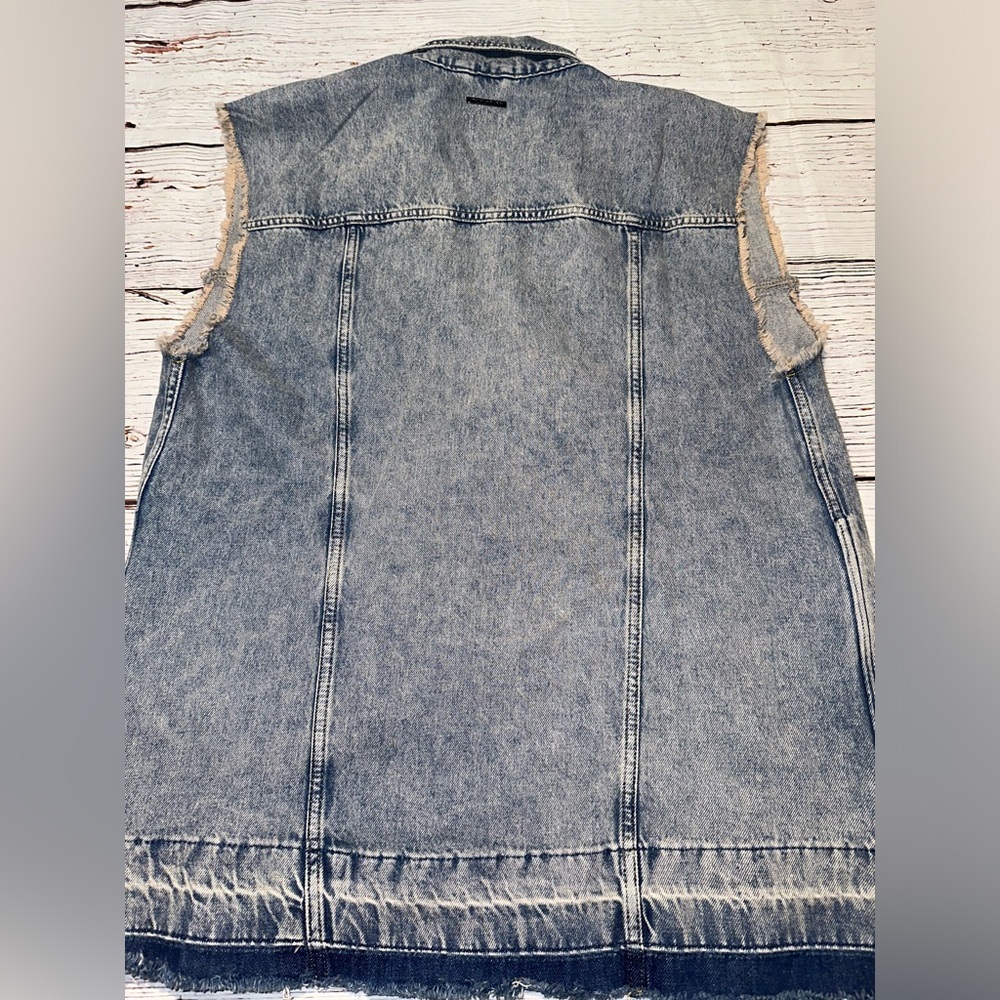 Armani Oversized Denim Sleeveless Jacket - Picture 12 of 13